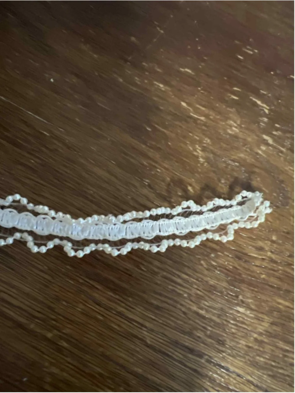 Vintage McGinley Mills Bridal Pearl Ecru Beaded Lace Ribbon #146 9 Yards Wedding